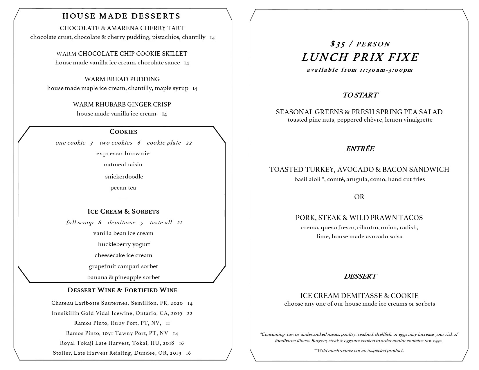 Prix Fixe 5.26.26